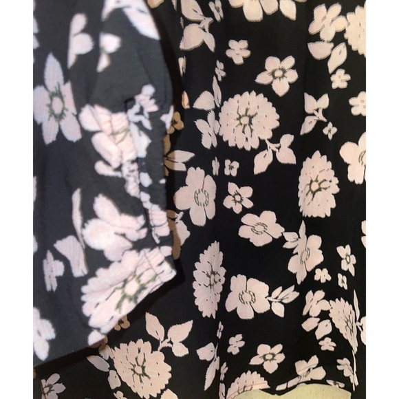 Social Standard by Sanctuary Floral Black and Pink Women's Top - Picture 4 of 6